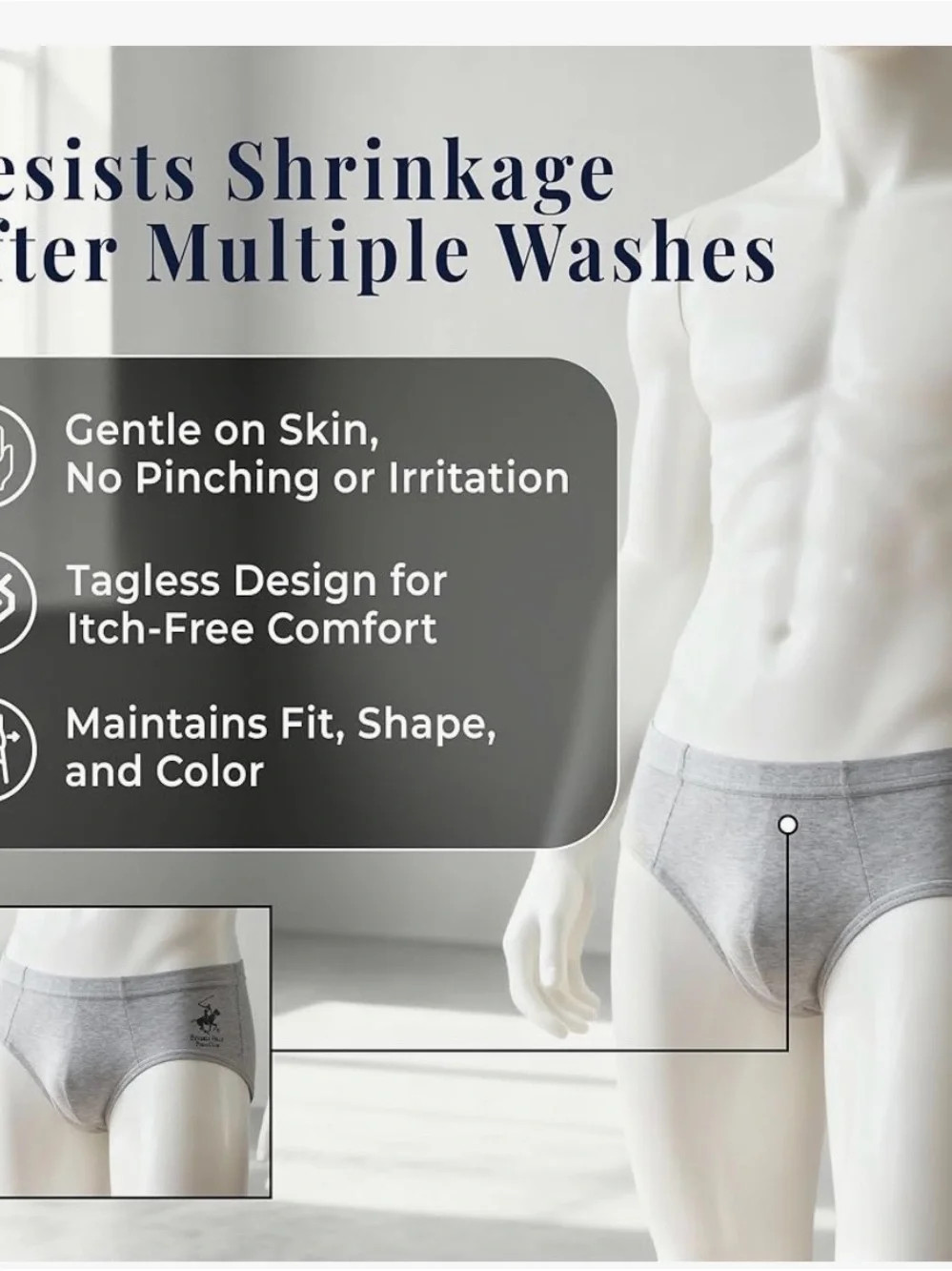 6 fun to wear U.S. Polo Assn. Men's Briefs Pack in Blue Navy Gray bikinis 🩲